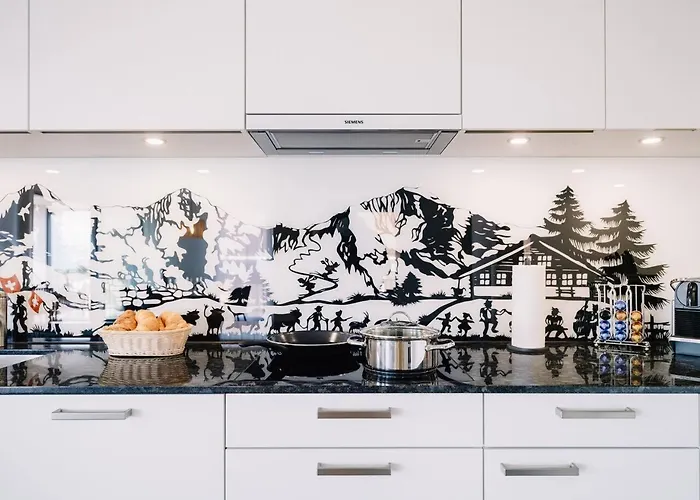 Eiger In See- Und Bergnaehe, Modern, Mit Balkon Und Aussicht Fuer 4 Gaeste דירה