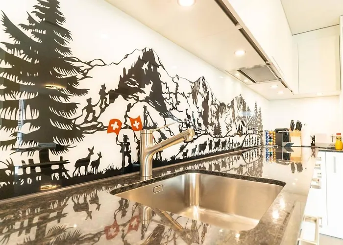 Eiger In See- Und Bergnaehe, Modern, Mit Balkon Und Aussicht Fuer 4 Gaeste דירה שפיץ