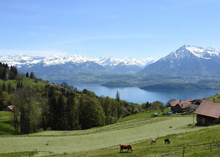 Eiger In See- Und Bergnaehe, Modern, Mit Balkon Und Aussicht Fuer 4 Gaeste